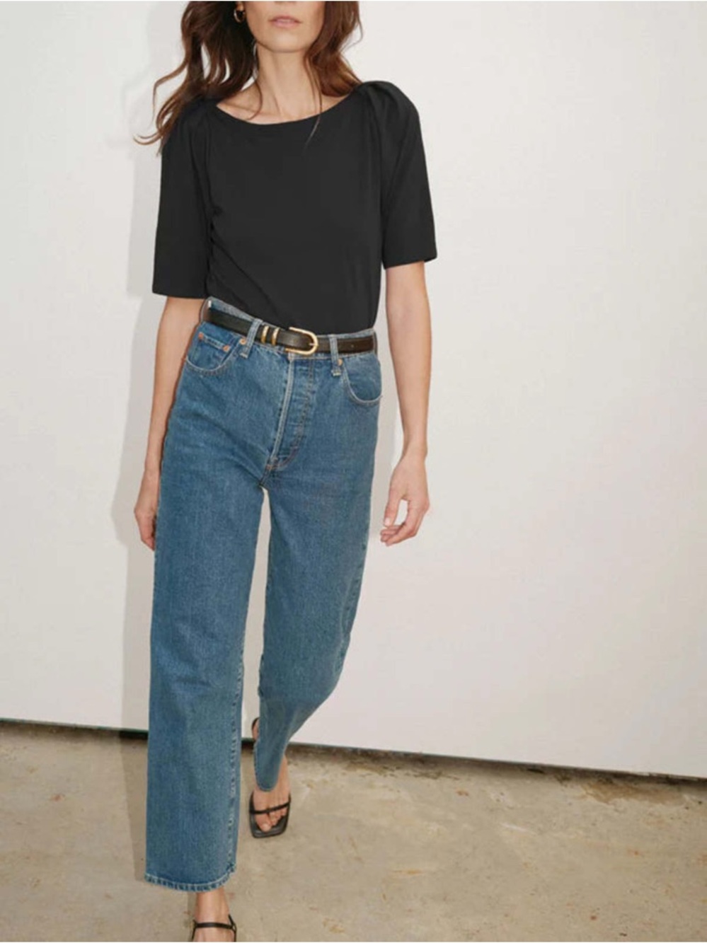 Nation LTD Deana envelope tee in black